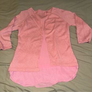 Pink pullover crew neck sweater